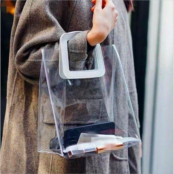 

transparent gift bag perfume cosmetic packaging bags wedding birthday baby shower flower hand tote wrap