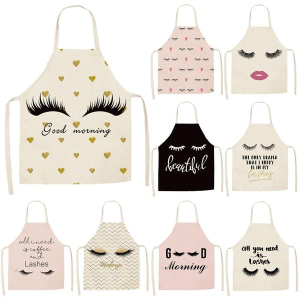 

aprons makeup eyelash pattern alpaca child apron men kitchen for women master