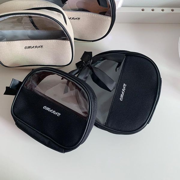 

storage bags simple cosmetic bag transparent portable large capacity organizer organizadores household products df50b