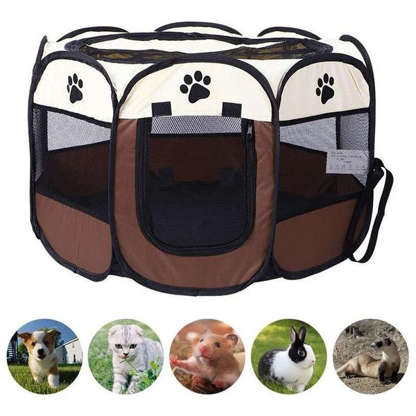 

small animal supplies portable folding pet tent dog house octagonal cage for cat playpen puppy kennel easy operation fence outdoor big dogs