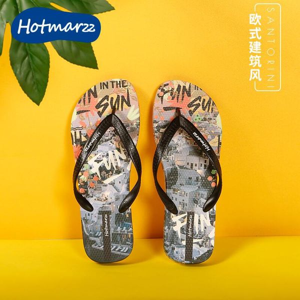 

arzz new non-slip men's flip flops summer wear beach shoes, Black