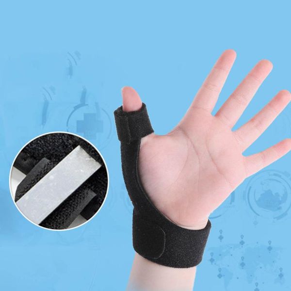 

elbow & knee pads children's thumb fixed wrist guard finger splint protective sleeve inner buckle joint, Black;gray