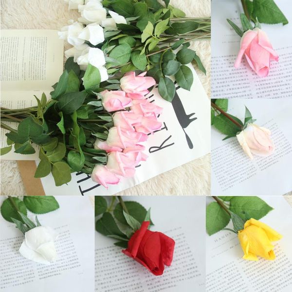 

artificial fake western rose flower peony bridal bouquet wedding flowers bride home decor diy supplies decorative & wreaths