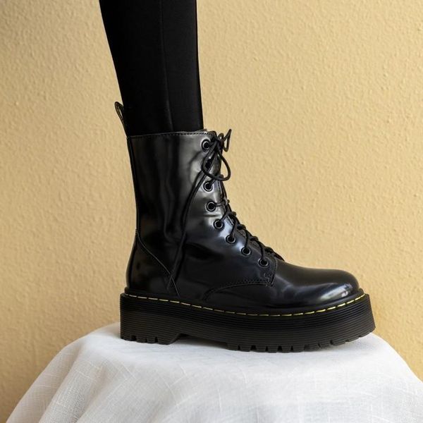 

boots short england sponge cake shoes hair 2021 genuine leather woman, Black