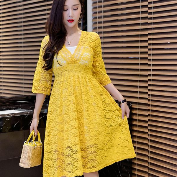 

maternity dresses okaymom v neck dress clothes black lace pregnancy wear clothing summer white casual for pregnant