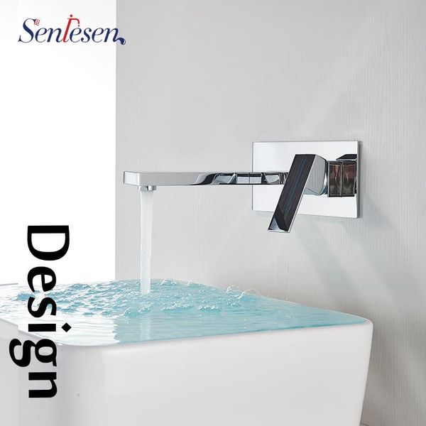 

bathroom sink faucets senlesen basin faucet wall mounted chrome brass tap mixer cold and water