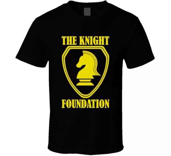 

the knight foundation knight rider tv movie fan parody t shirt, White;black