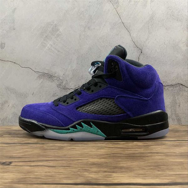

mens 5 5s alternate grape basketball shoes jumpman v purple black designer sports sneakers size us7-13 with box