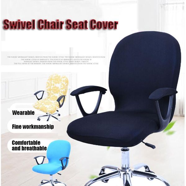 

chair covers stretchable removable washable elasticity office computer swivel cover rotating spandex stretch rotate seat