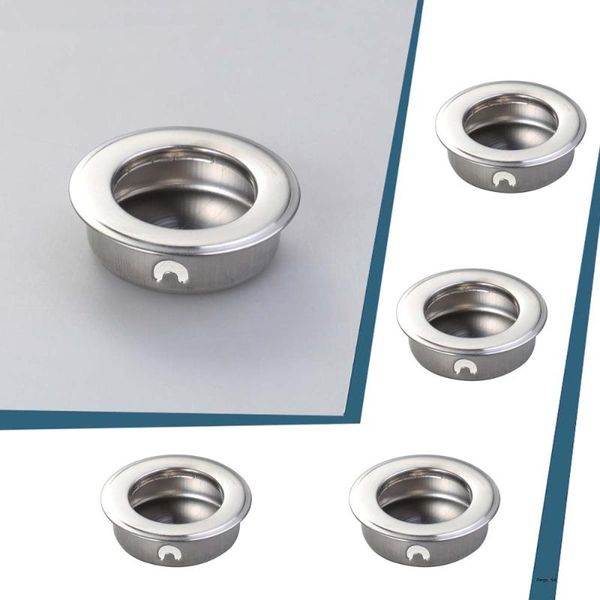 

handles & pulls 4pcs 35mm flat stainless steel recessed flush finger insert sliding door handle cabinet drawer
