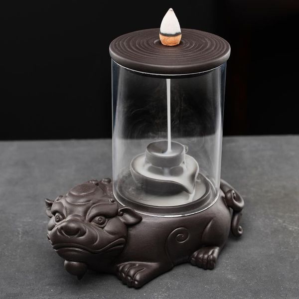 

fragrance lamps zisha vintage burner buddha incense decoration smoke waterfall backflow holder encensoir home decor eb5xx
