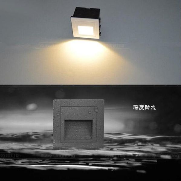 

modern brief led stair light ac85-265v dc12v cree 1w 3w buried wall mounted background step aisle lamp indoor/outdoor outdoor lamps