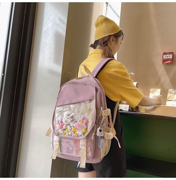 

backpack j3616 - leisure multi-function trend solid color large capacity