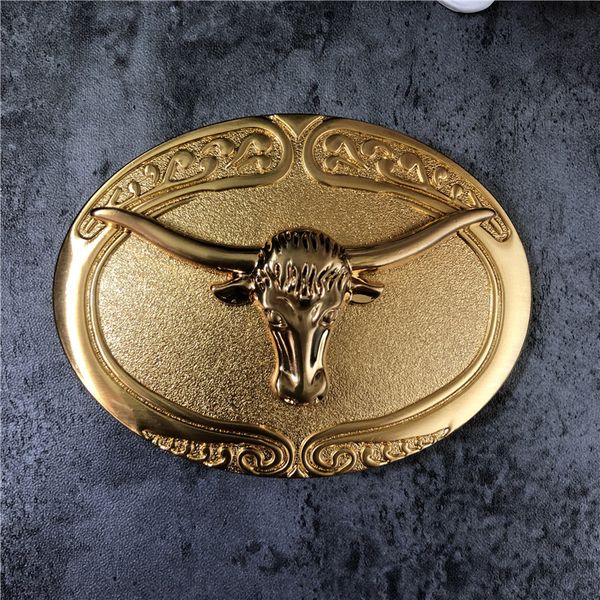 

3d bull head cowboy metal belt buckle fashion animal buckles for 4cm wide belts men jeans accessories, Slivery;black