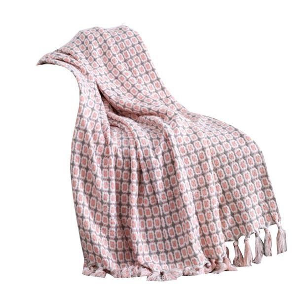 

blankets knitted blanket sofa throw with tassels travel tv nap air condition