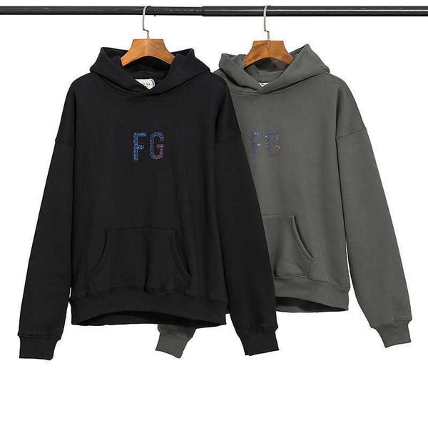 

chao brand fog colorful fg high street hoodie with plush hoodiez746, Black