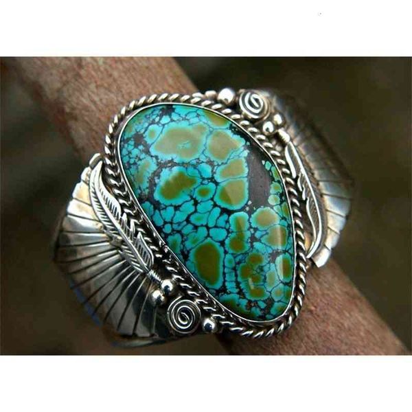 

ring beset selling plated men's and women's jewelry turquoise feather alloy, Silver