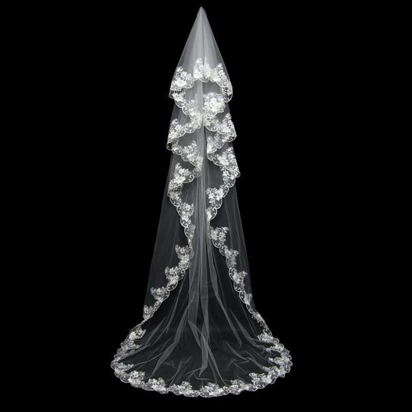 

bridal veils in stock 2021 lace long wedding veil ivory accessories, Black