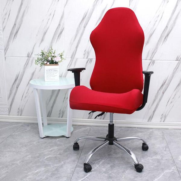 

solid color spandex chair cover gaming competition armchair office elastic seat for computer case covers