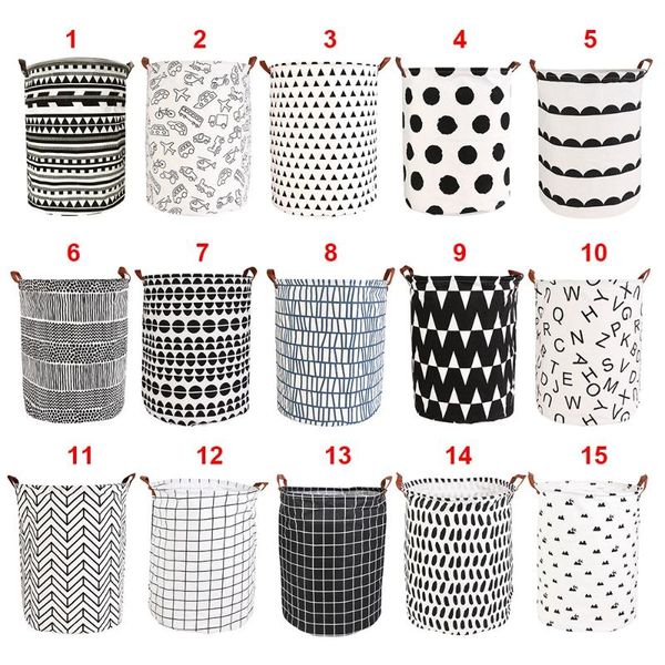 

storage baskets folding laundry basket round bin large capacity hamper dirty clothes organizer toy home bucket 40x50cm