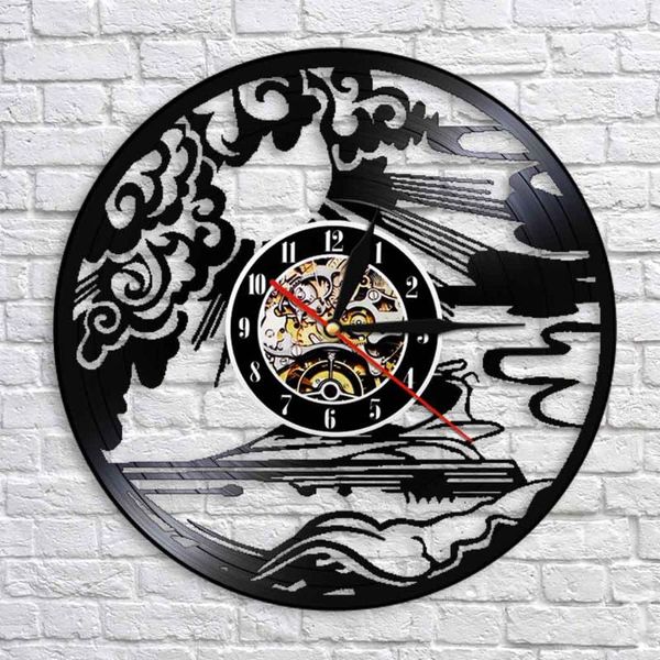 

wall clocks yachting sport sailing yachtsman clock modern design silent quartz record 3d watch home decor