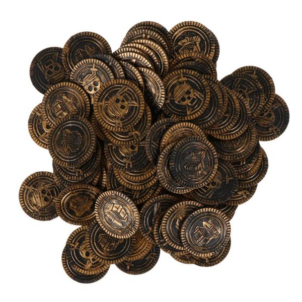 

100pcs pirate coins buried treasure box accessories party favor