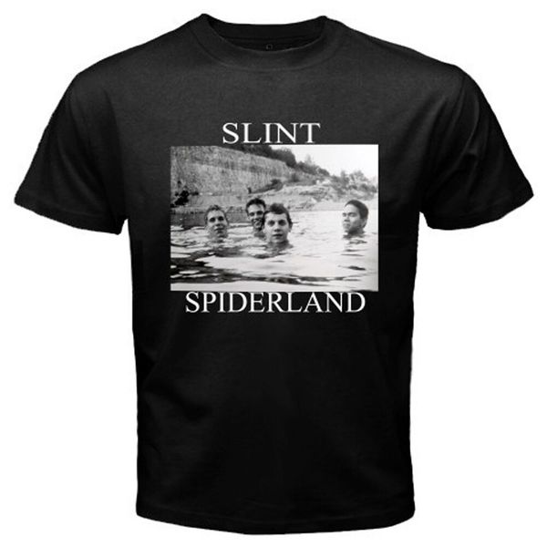 

SLINT SPIDERLAND Men's Black T-Shirt Size S to 3XL, White;black