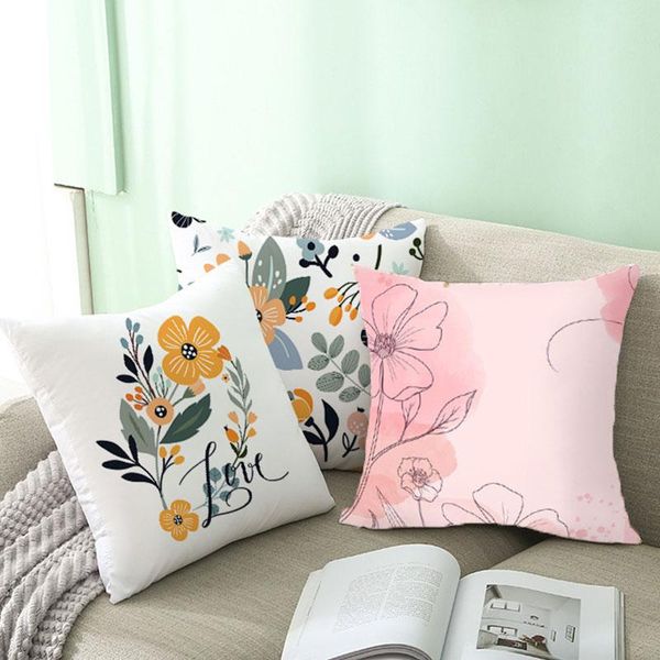 

cushion/decorative pillow nordic style pillowcase sofa cushion cover green plant throw fiber material