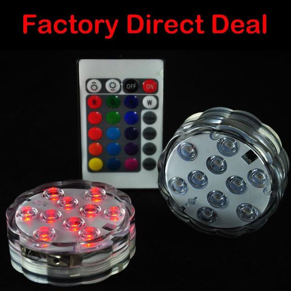 

party decoration wedding remote control 7cm (2.8inch) submersible led table light with battery for marriage halloween christmas