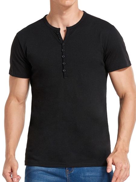

men's t-shirts t-shirt europe and the united states wear short with sleeves fashion pure color sets without, White;black