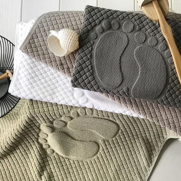 

cotton bath mat blue gray bathroom carpets and rug salon el spa shower room feet pattern towel absorbent toilet tub tapis mats