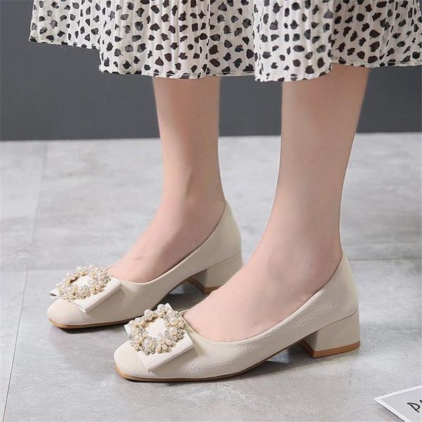 

dress shoes women's 2021 autumn style small fragrance single lace diamond, Black