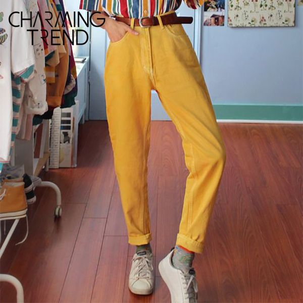 

2021womens casual pants punk harem trousers ladies autumn high waist hip hop boyfriends long pants female green yellow plus size, Blue