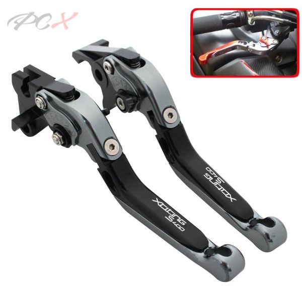 

motorcycle brakes for kymco xciting 400s s400 xcitings400 2021- 2021 accessories cnc adjustable folding extendable brake clutch lever