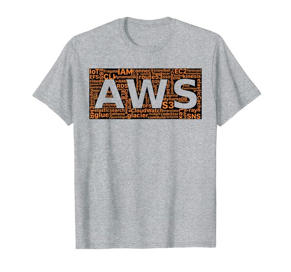 

aws microservices service design t-shirt, White;black