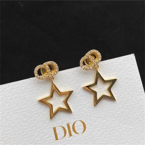 

86% off factory shophome new full diamond five pointed star feminine simple brass high version, Golden