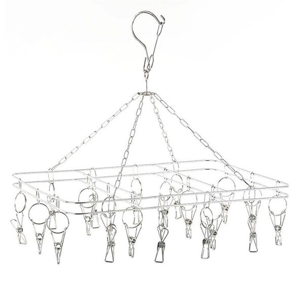 

hangers & racks windproof stainless steel drying rack 20 clip laundry clothesline