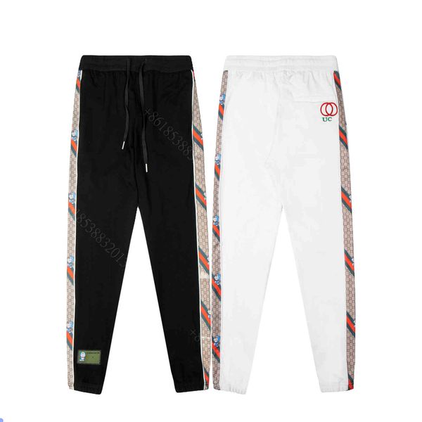

classic designer clothes mens joggers pants cciggupants nylon feet pant solid color brand sweatpants hip hop cat embroidery men casual elast, Black