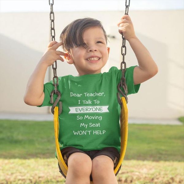 

back to school dear teacher i talk everyone youth kids t shirt toddler boys girls unisex, Blue