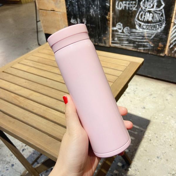 

water bottles solid color minimalism 304 stainless steel vacuum flask cup exquisite fashion matte capacity thermo gift