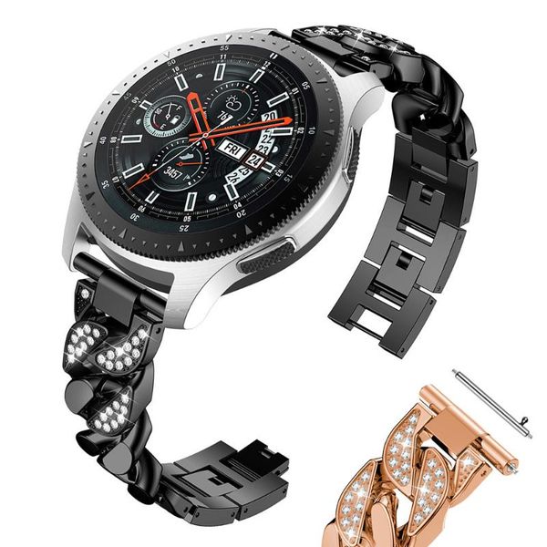 

watch bands women stainless steel band for samsung galaxy 3 41mm 45mm diamond bracelet huawei gt2 42mm quick release, Black;brown