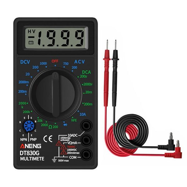 

multimeters dt830 digital multimeter voltmeter ammeter ohmmeter dc10v~1000v 10a ac 750v current tester test lcd display