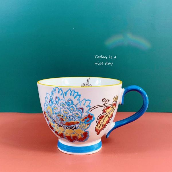 

mugs creative coffee mug colour ceramics glass milk oats breakfast cup restaurant espresso cappuccino latte