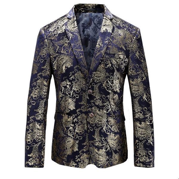 

men's suits & blazers nice casual trend flower suit / male slim fits jacket coat print, White;black