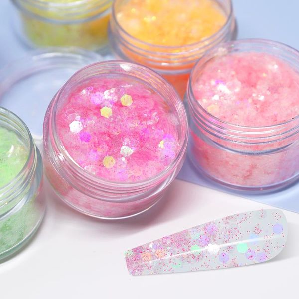 

nail glitter colorful hexagon chunky flakes powder holographic sequins for manicure polish summer nails art decorations rk150081, Silver;gold