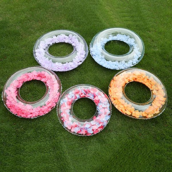 

life vest & buoy women summer swimming rings inflatable beach feather thicken colorful flotador piscina pool accessories