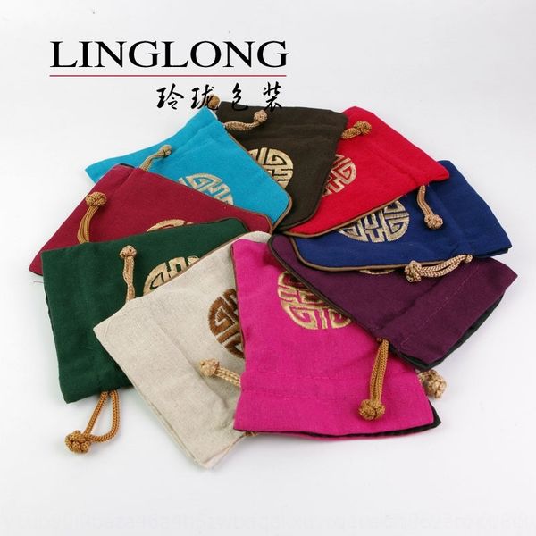 

GCkI jade packaging boxes gift zipper gift exquisite cloth brocade jewelry velvet cloth bag zipper jewelry boxes bag, Black;white