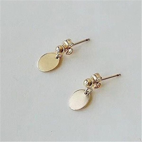 

stud liemjee simple circle 14k gold filled earrings fashion party jewelry for women feature namour charm gift all seasons, Golden;silver