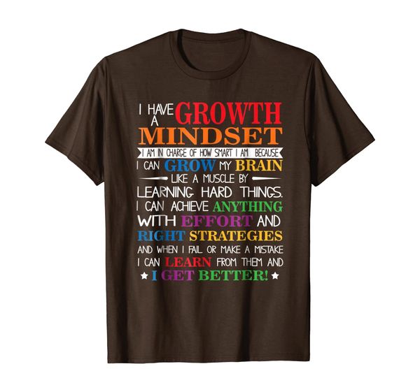 

growth mindset classroom teacher grow my brain gift t-shirt, White;black