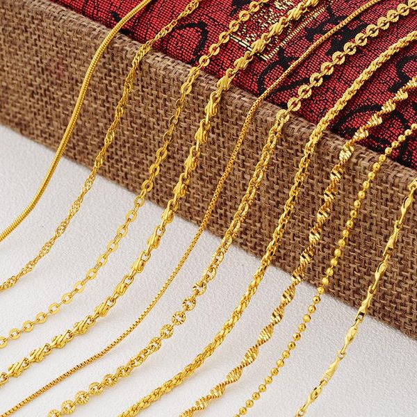 

gold necklace for women sand snake bone water wave clavicle chain without pendant wedding gift fine jewelry necklaces chains, Silver